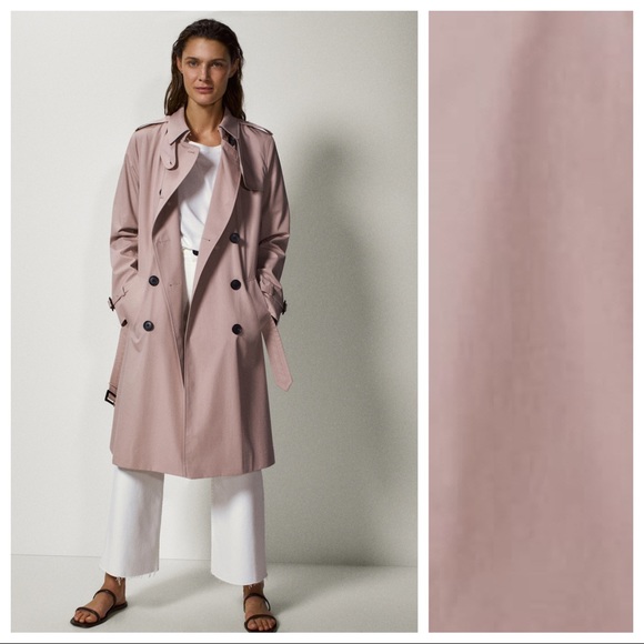 Nwt Massimo Dutti Cotton Trench Coat 
